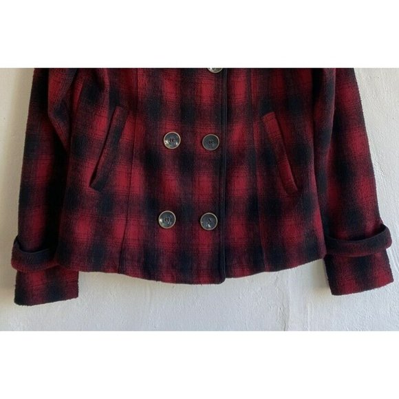 COPY - Rip Curl Graham Jacket Womens Red Plaid Medium Zip Button-Up Surf Wool B… - Picture 3 of 12